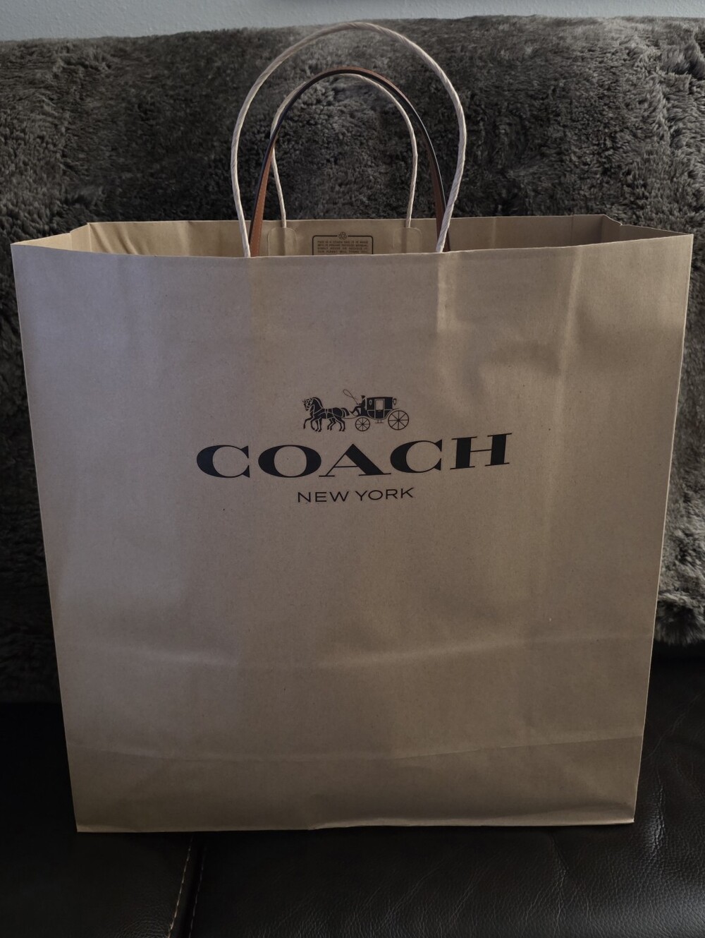 Coach Large City Tote Bag With Charms CES20 Straw/Gold/Russet - Picture 11 of 12